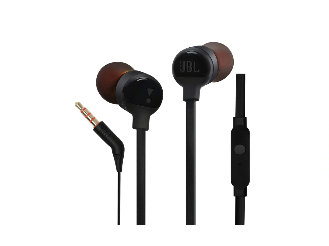 JBL T110 in-Ear Wired Headphones - Black in Qatar JBL T110 in-Ear Wired Headphones - Black in Qatar